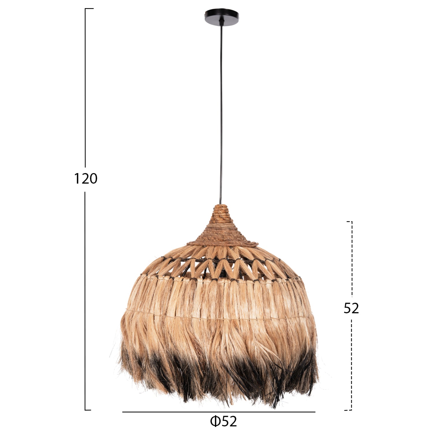 Lampa suspendata IATIS ABACA BLACK