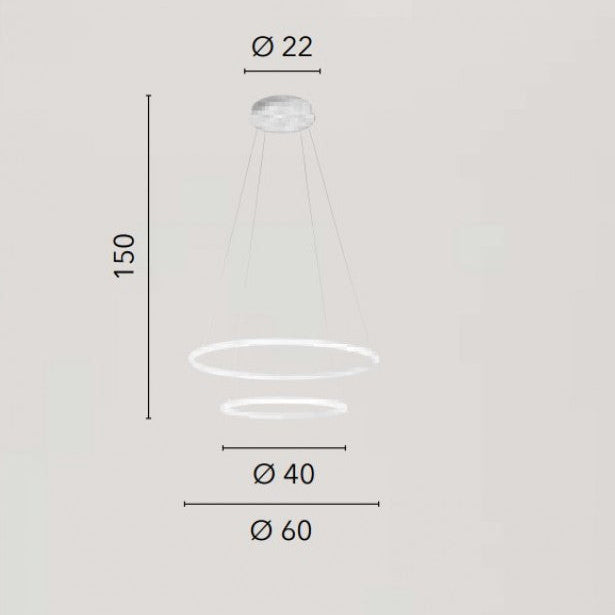 Lampa suspendata AXIS DOUBLE Ø40/60 CM