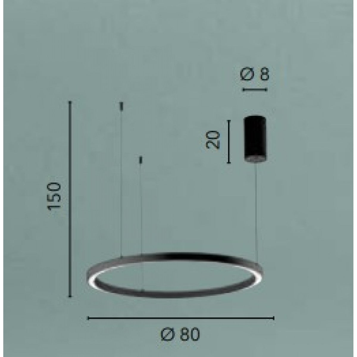 Lampa suspendata HOOP Ø80 CM