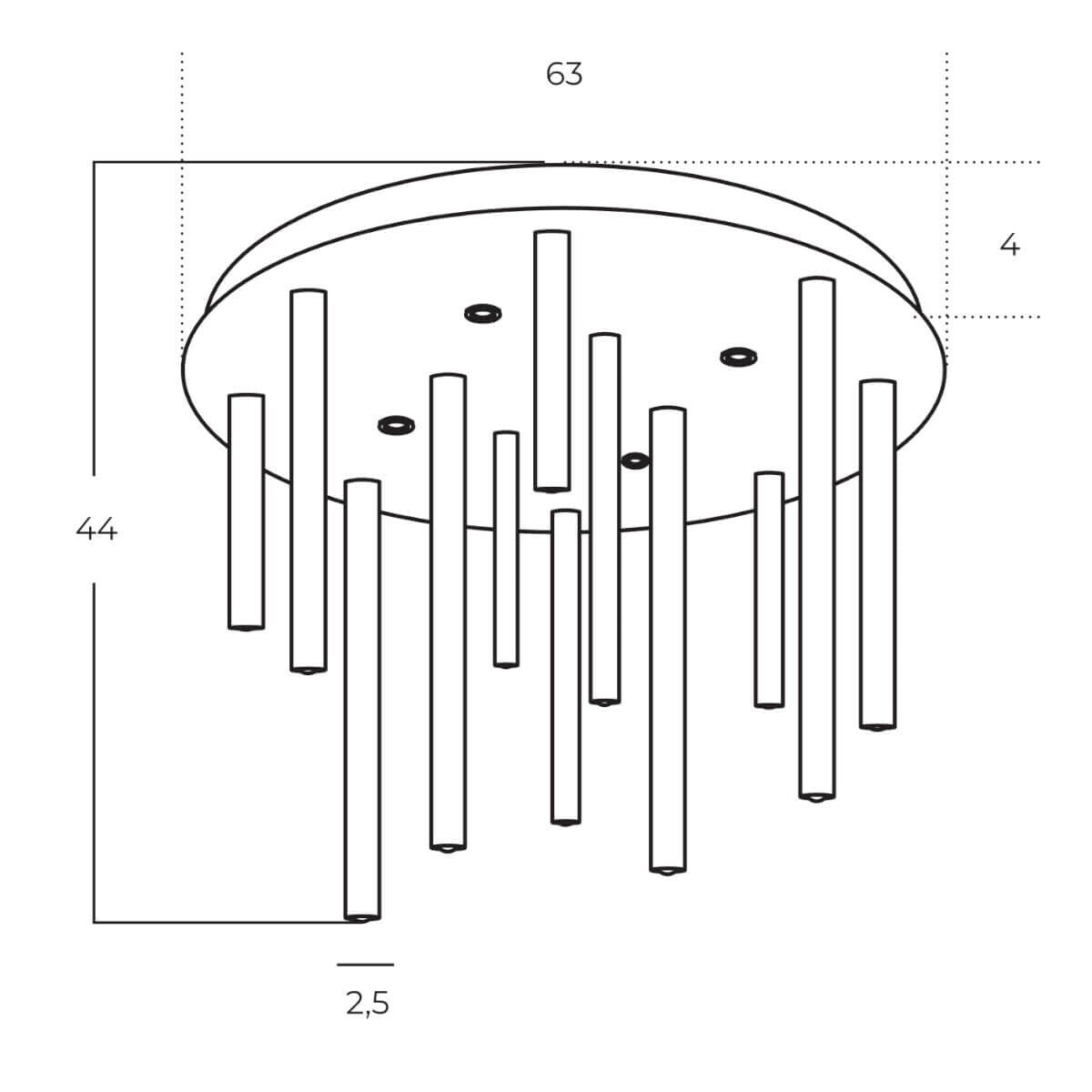 Plafoniera dimabila LIOVA TWELVE