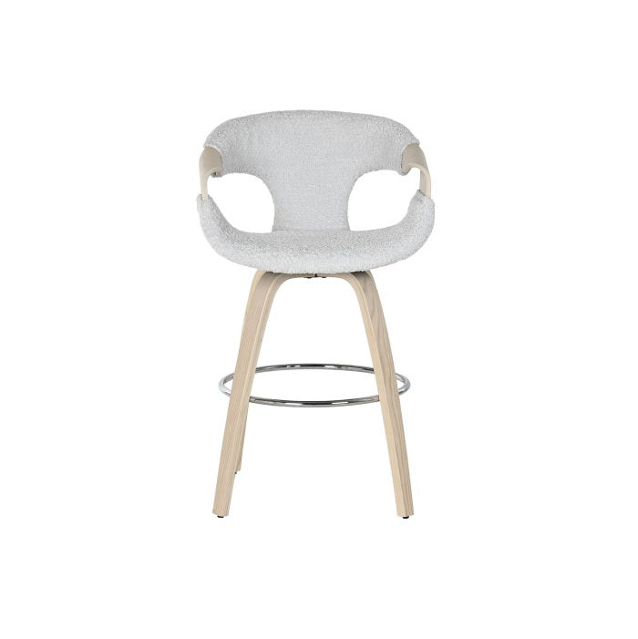 Scaun de bar LOREZNI GREY BOUCLE H64 CM