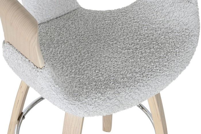 Scaun de bar LOREZNI GREY BOUCLE H64 CM