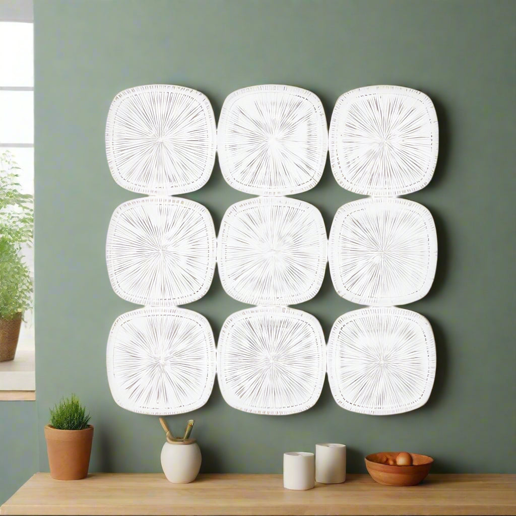 Decoratiune de perete MAMBALA WORN OUT WHITE