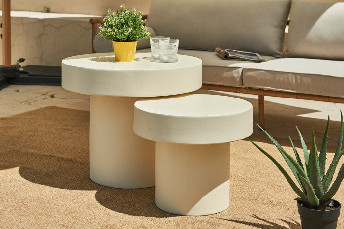 Set 2 masute de cafea CORIS Ø45/60 x 38/50 CM