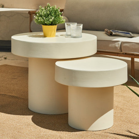 Set 2 masute de cafea CORIS Ø45/60 x 38/50 CM