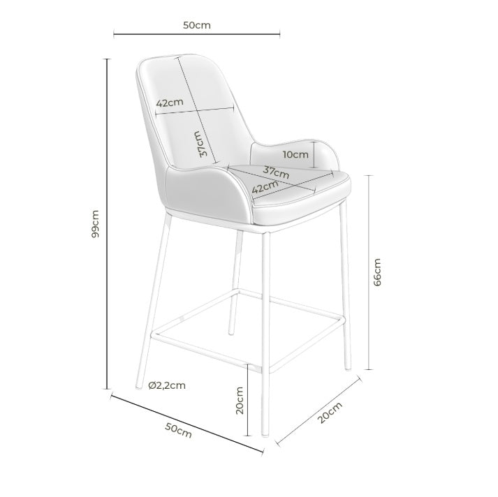 Scaun de bar MISTON H66 CM