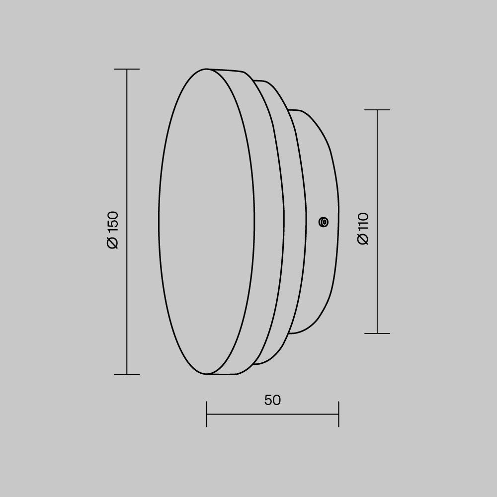 Aplica de perete LUMERE ROUND WOOD