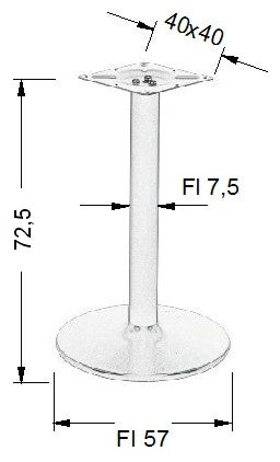 Picior masa SIENA ROUND