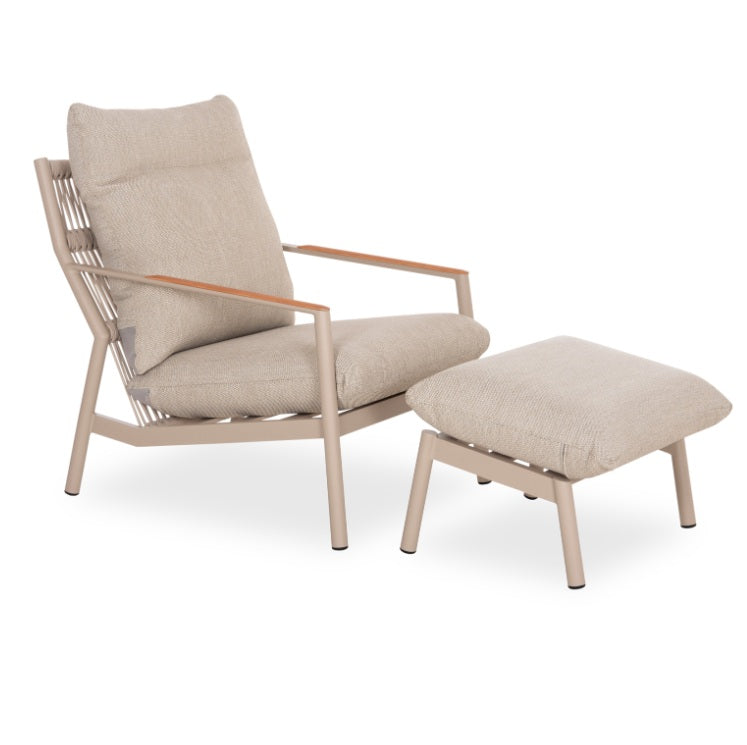 Fotoliu cu taburet OBLIVION BEIGE