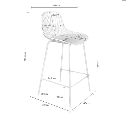 Scaun de bar PAITON H65 CM
