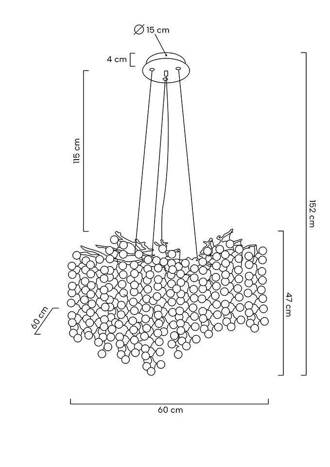 Lampa suspendata REVERSO GOLD 60 CM