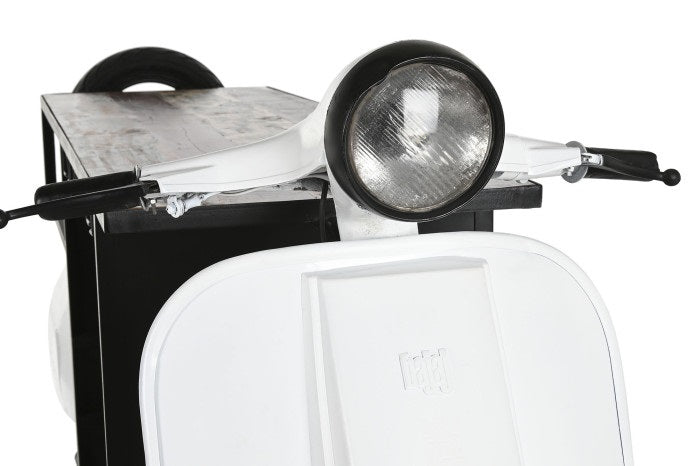 Consola/ Suport sticle vin SMINA SCOOTER WHITE 240 x 72 x 110 CM