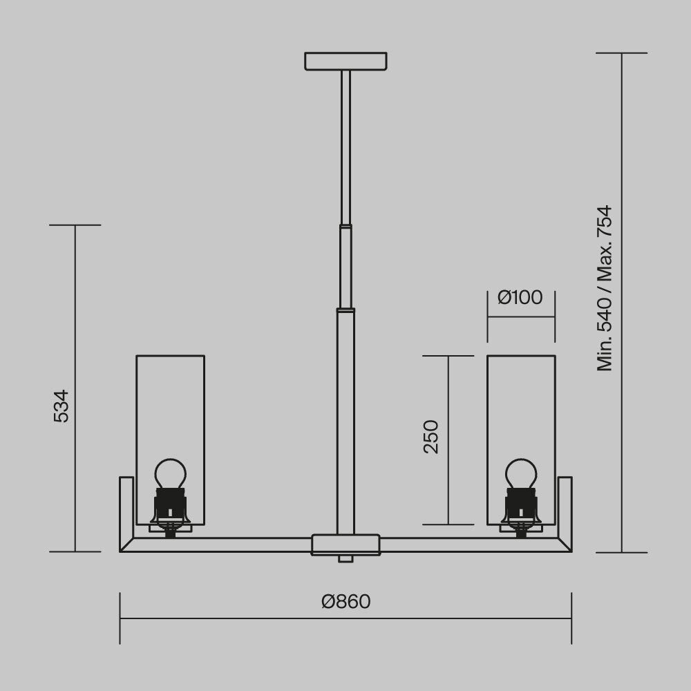 Lampă suspendată FORTANO 10L