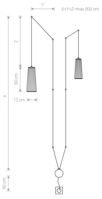 Aplica de perete SISTO 2C
