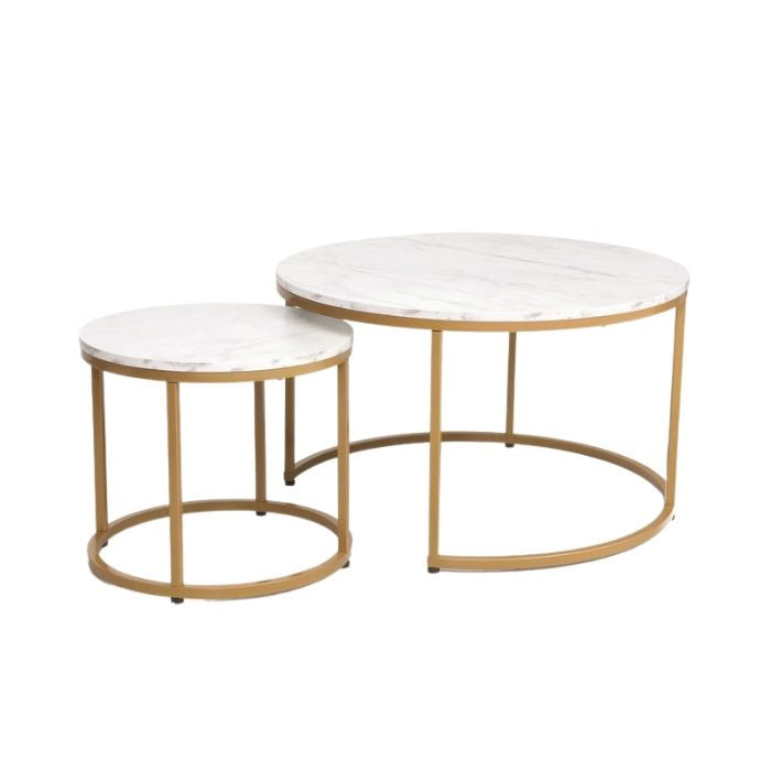 Set 2 masute de cafea ABISALY Ø80/48 CM