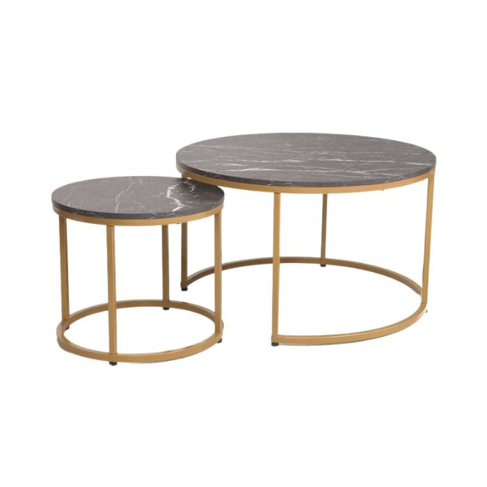 Set 2 masute de cafea ABISALY Ø80/48 CM