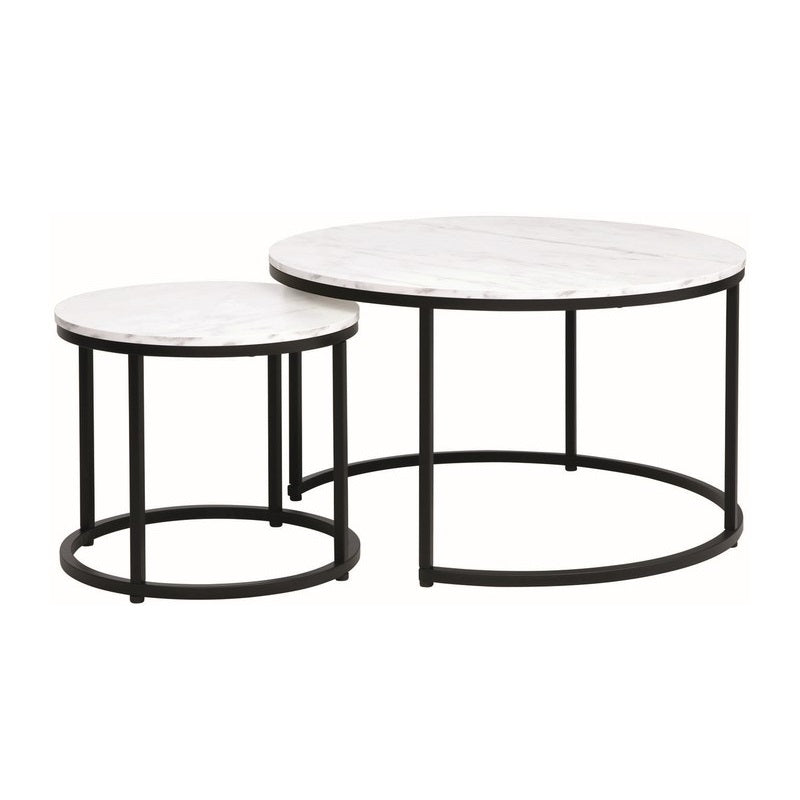 Set 2 masute de cafea ABISALY Ø80/48 CM