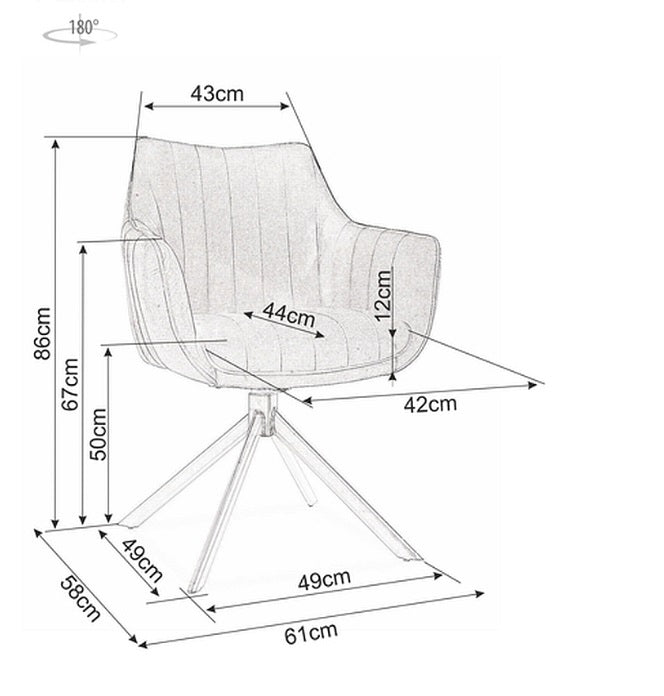 Scaun rotativ ALIA BREGO