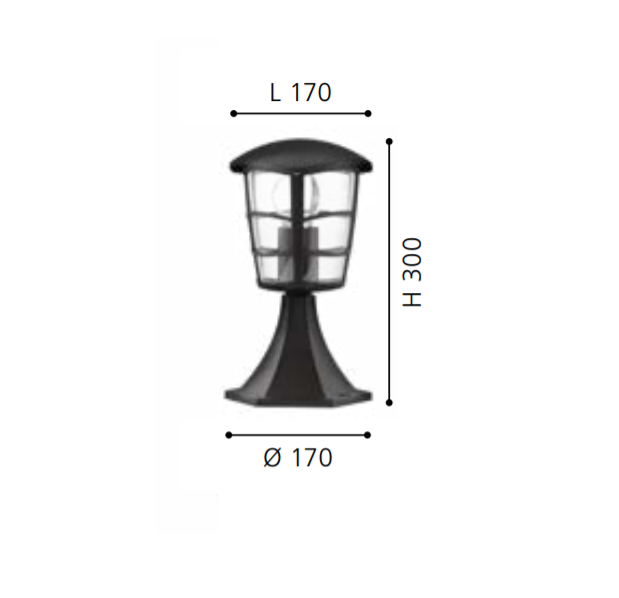 Lampa stativa de exterior ALORIA 2 BLACK
