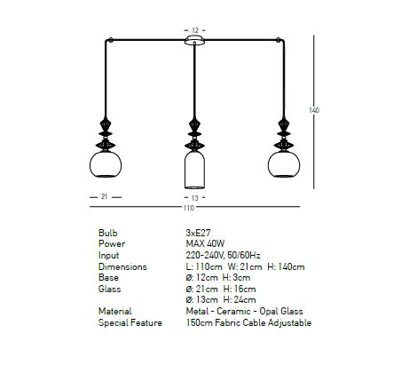 Lampa suspendata AMELIS LINIAR
