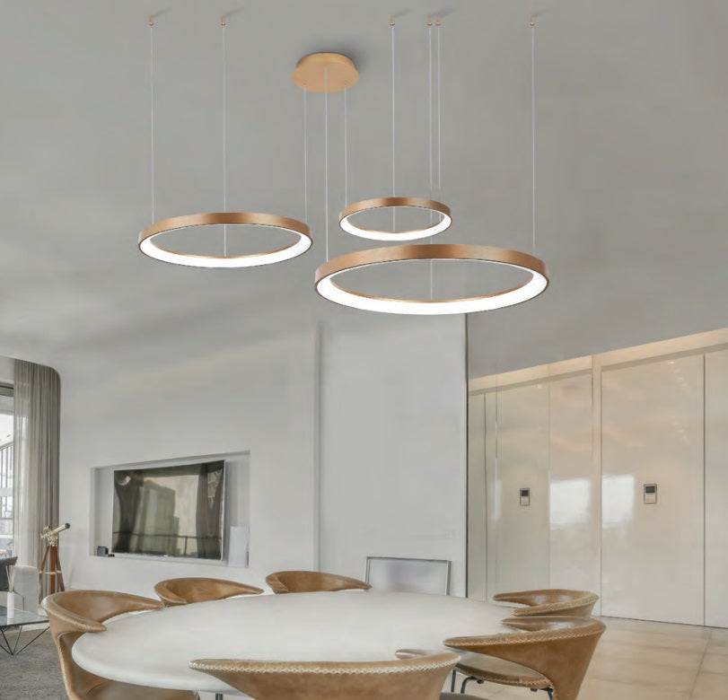 Lampa suspendata dimabila ANDIRA Ø78/58/38 CM GOLD