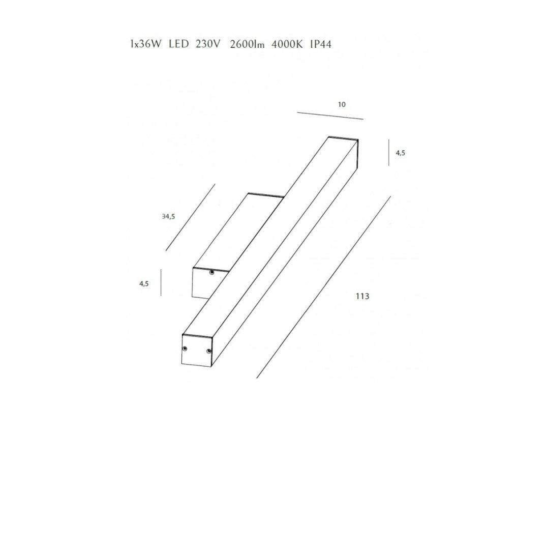 Aplică de perete LINE 113 cm