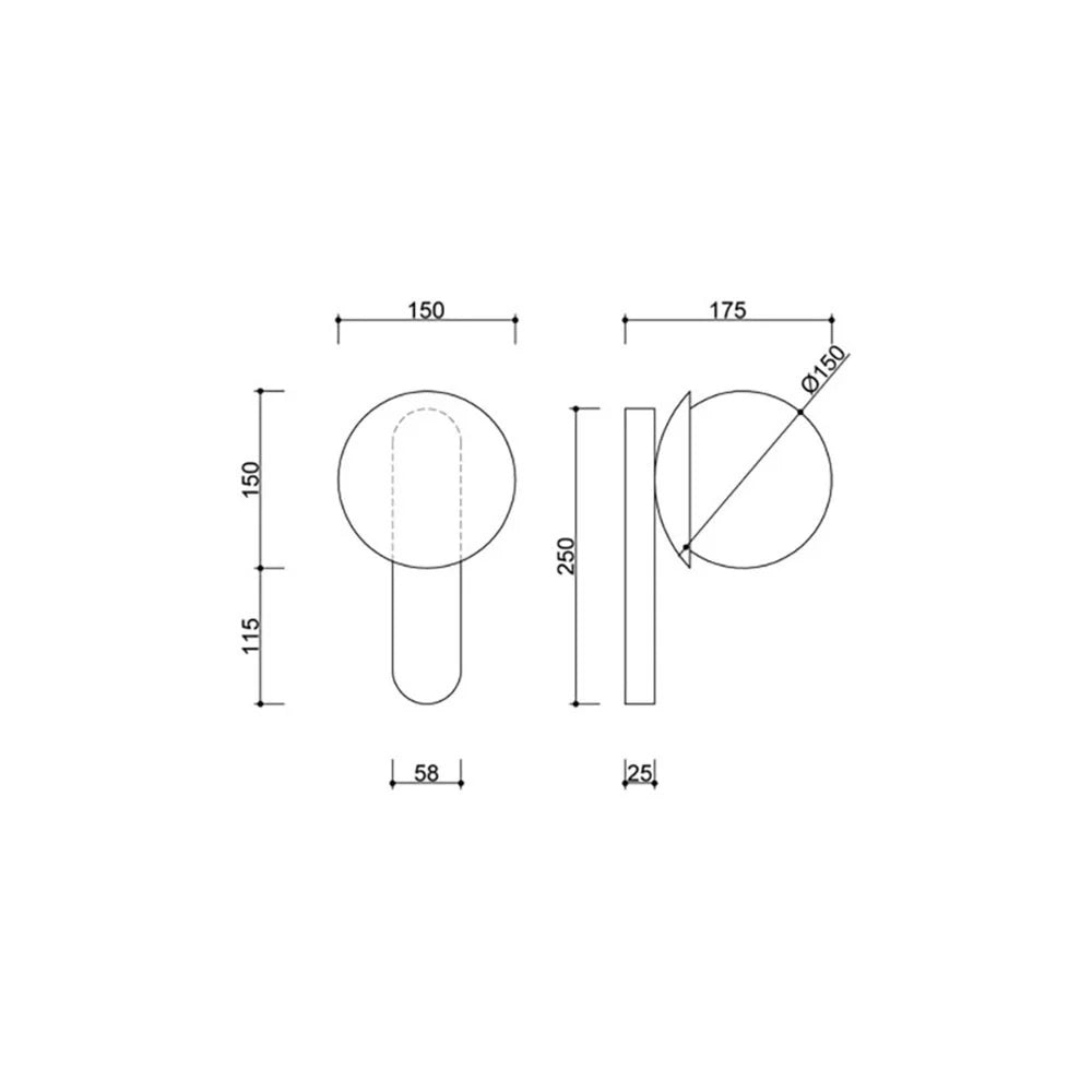 Aplică de perete NORVIK D1 — Alb