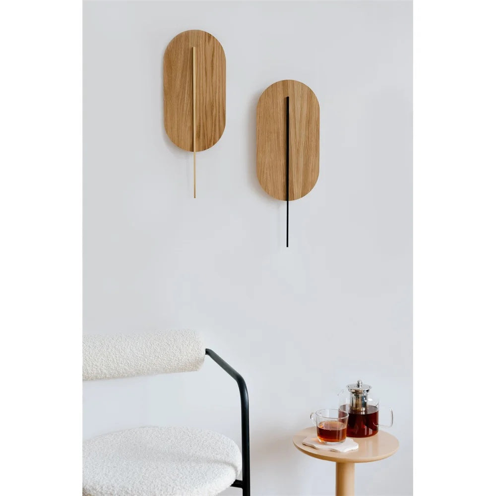 Aplică de perete ROVNIR WOOD — Stejar / negru