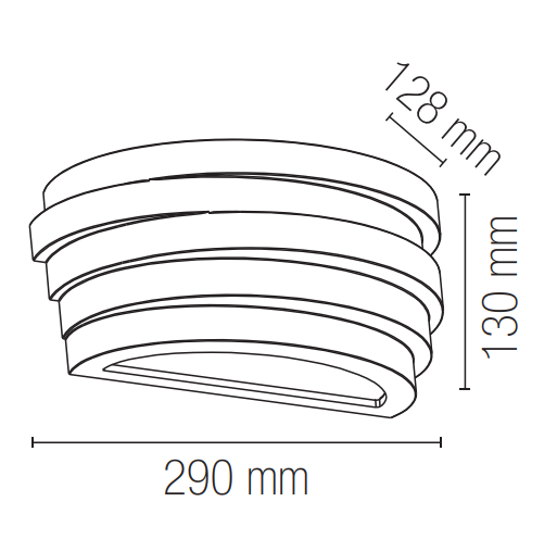 Aplica de perete FLOW 29CM