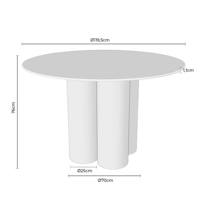 Masa ARDMONT WALNUT Ø120 CM