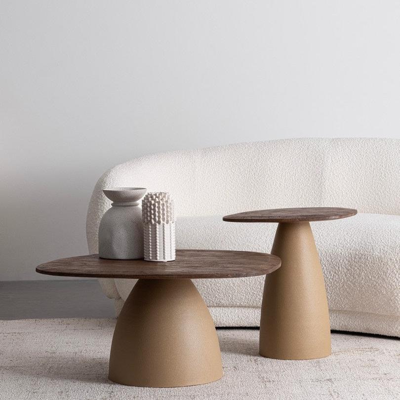 Masuta de cafea ASUKA RUSTIC BROWN 86 x 76 cm x 40 CM