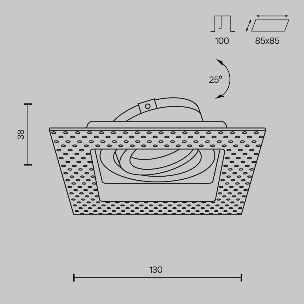 Spot incastrat ATOMI SQUARE WHITE