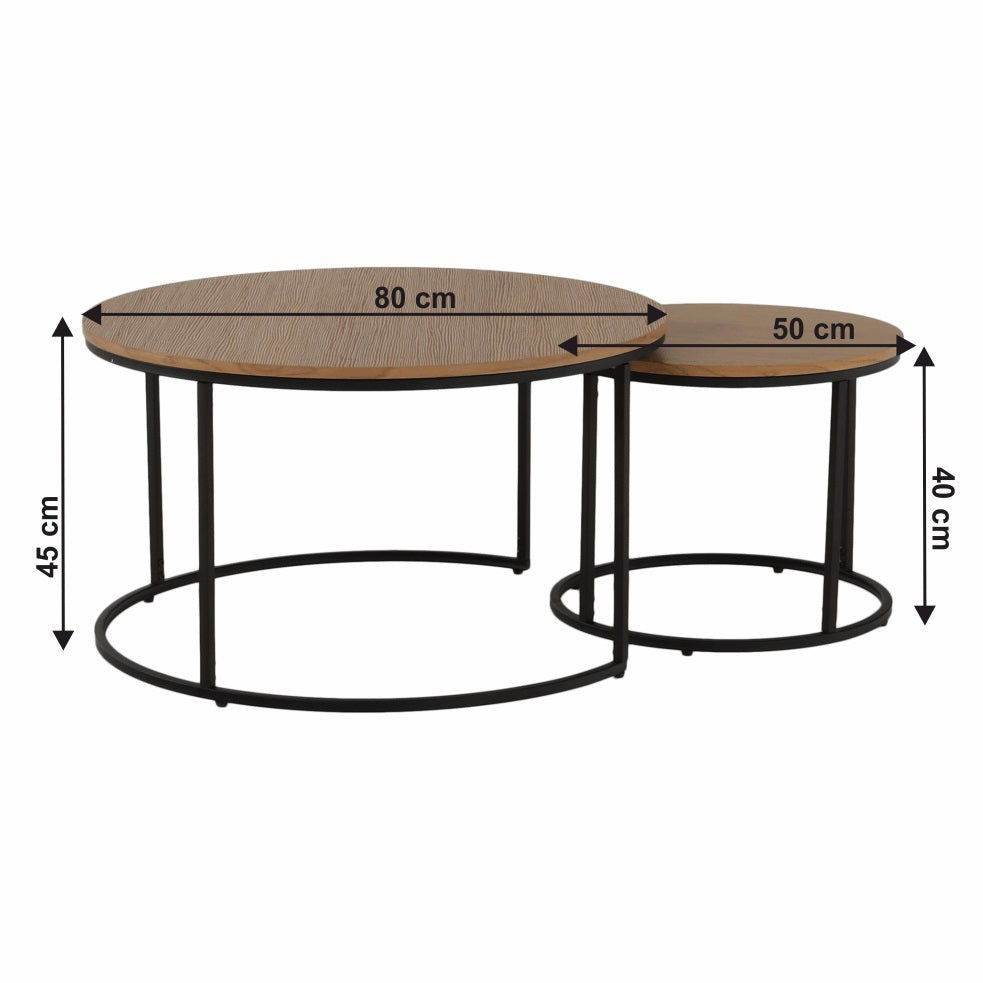 Set 2 masute de cafea AYLIN 80 CM