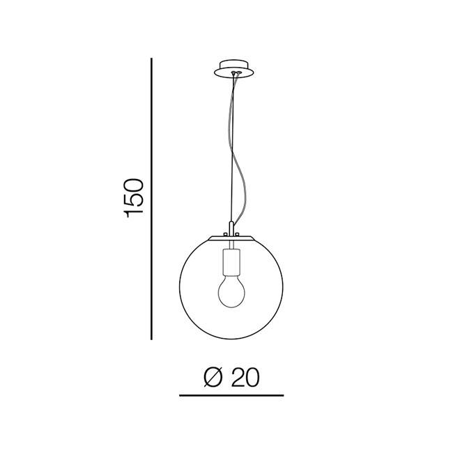 Lampa suspendata ILIA 20 CM COPPER