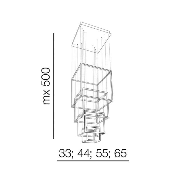 Lampa suspendata OBERO 65X500 cm