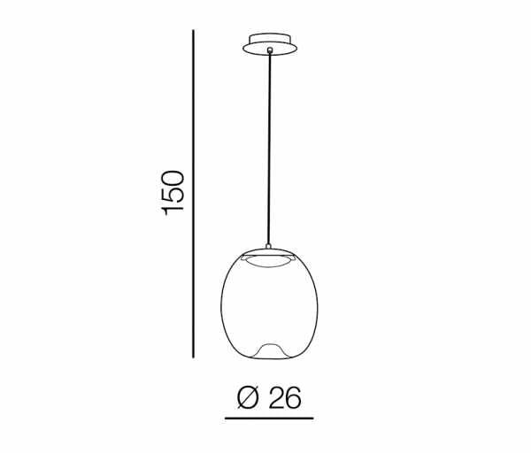 Lampa suspendata HESS 26 CM