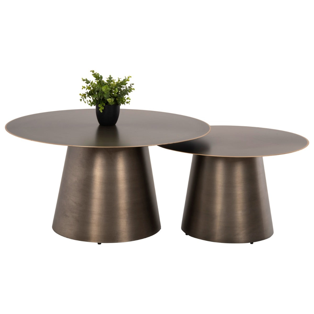Set 2 masute de cafea AZADO Ø60x36/80x41 CM