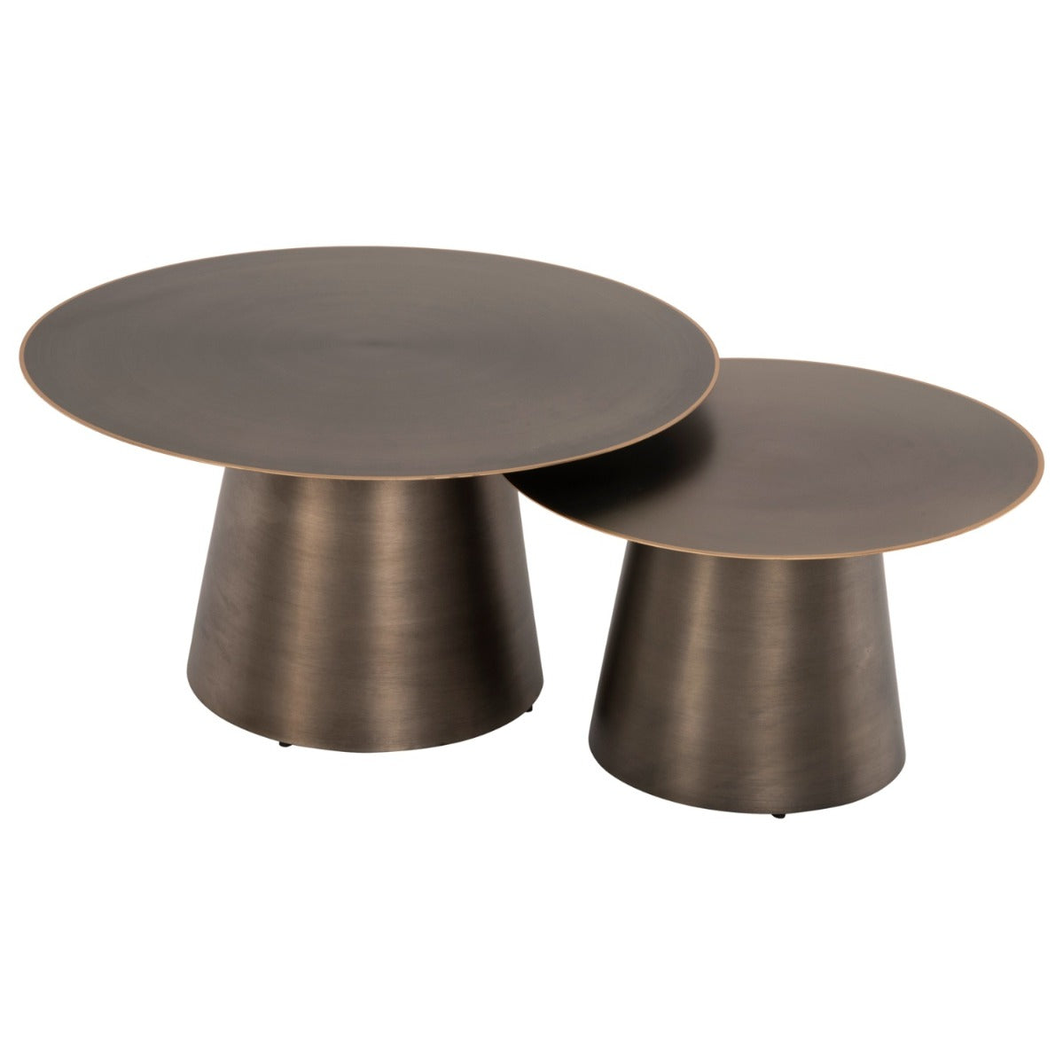 Set 2 masute de cafea AZADO Ø60x36/80x41 CM