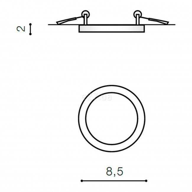 Plafoniera incastrata SLIM ROUND 15