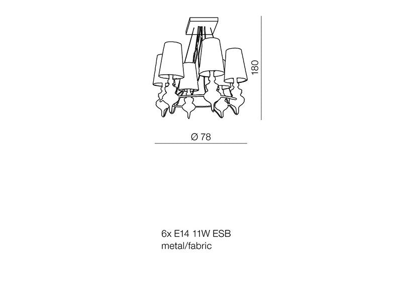 Lampă suspendată BAROCO 6