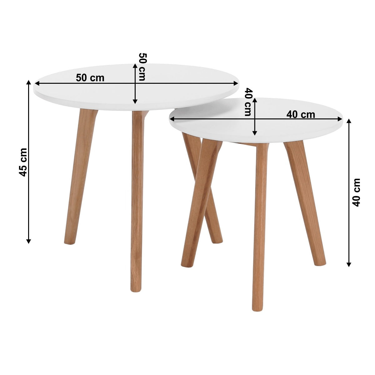 Set 2 masute de cafea BABUSA 50 CM