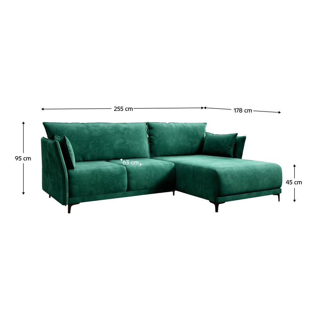 Coltar dreapta extensibil BALBERG GREEN 255 CM