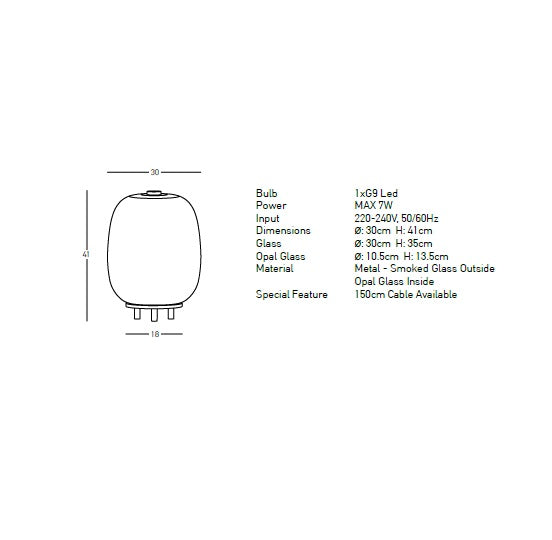 Veioza BALIANA SMOKED