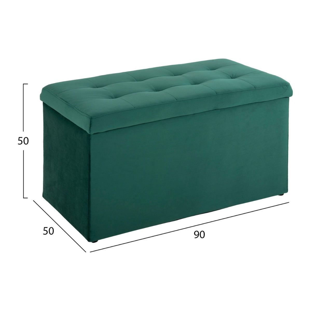 Bancuta BARACO VELVET 90 x 50 CM GREEN