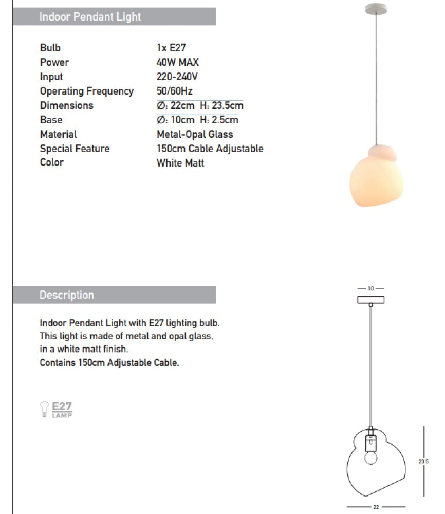 Lampa suspendata BARGO