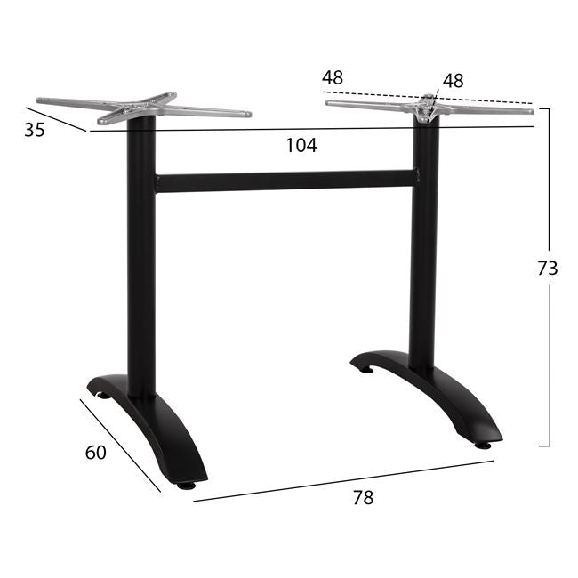 Picior masa HELGA pentru blat 120X70 / 120X80 cm