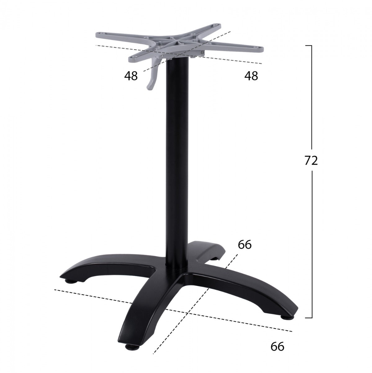 Picior masa pliabila TEODOR pentru mese 60 - 80 cm