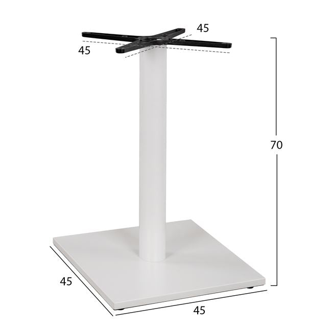 Picior masa FLOTT WHITE pentru blat 60 - 80 cm