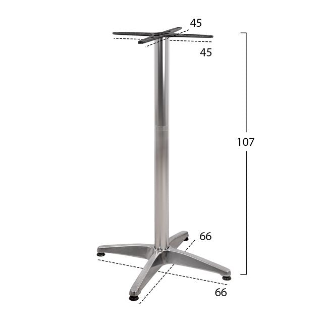 Picior masa de bar RONGE SILVER H 109cm pentru blat Φ60cm sau 60x60cm sau Φ70cm.