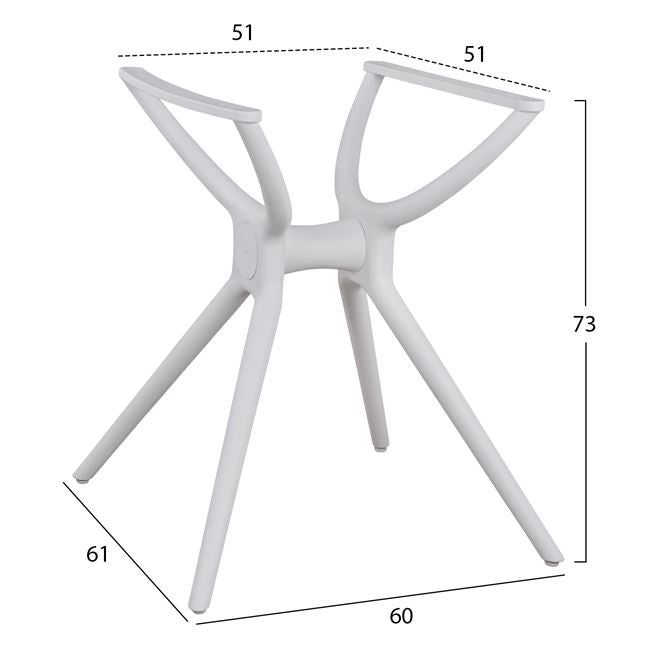 Picior masa FRENCH pentru blat 80x80 cm